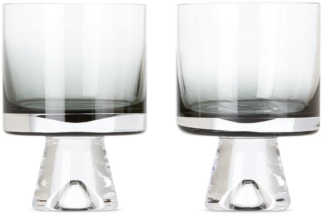 Black Tank Low Ball Glass Set