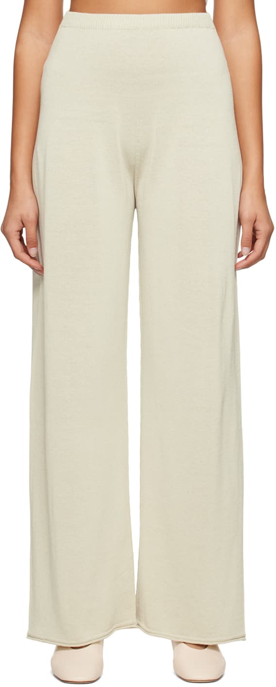 Beige Semi-Sheer Lounge Pants
