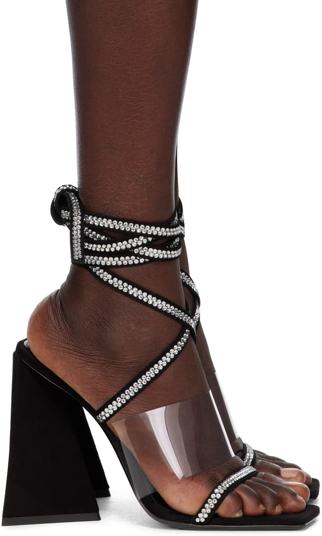 Black Isa Heeled Sandals