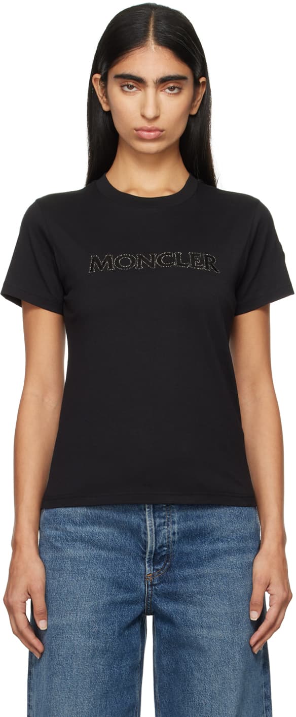 Black Maglia Manica Corta T-shirt