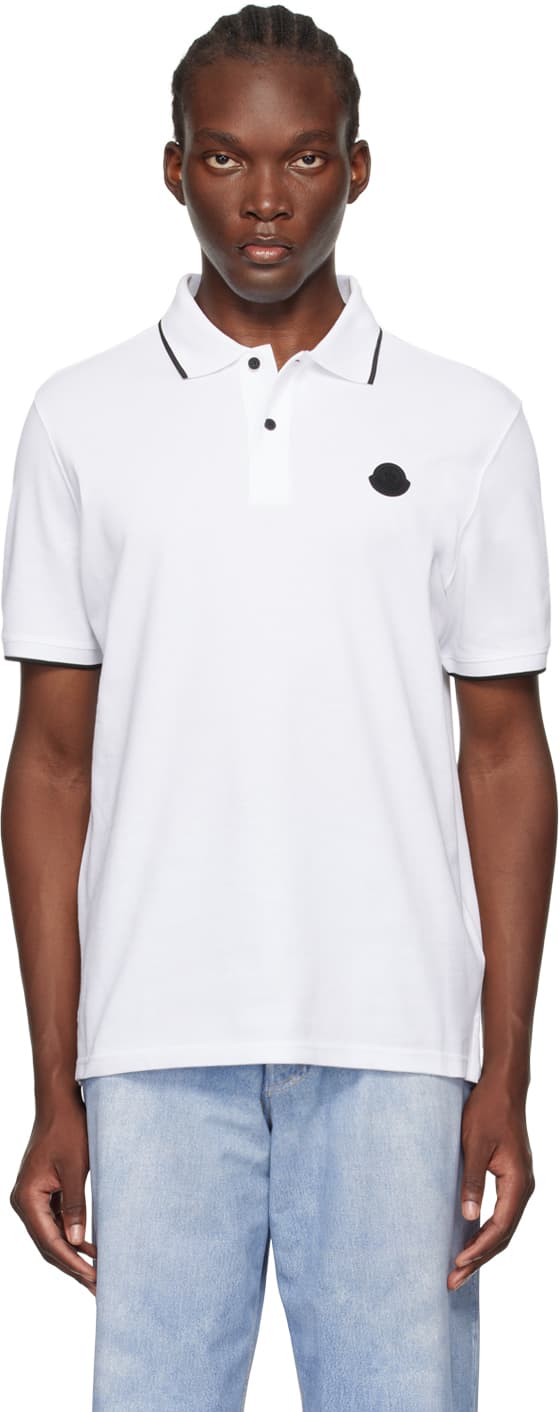 White Logo Patch Polo