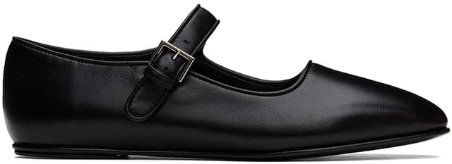 Black Ava Ballerina Flats