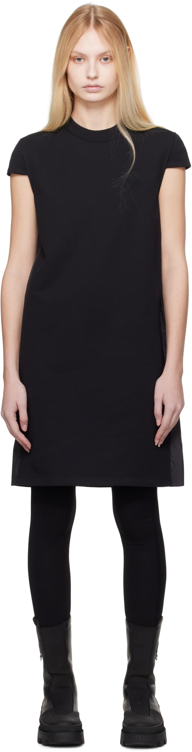 Black Knife Pleat Minidress