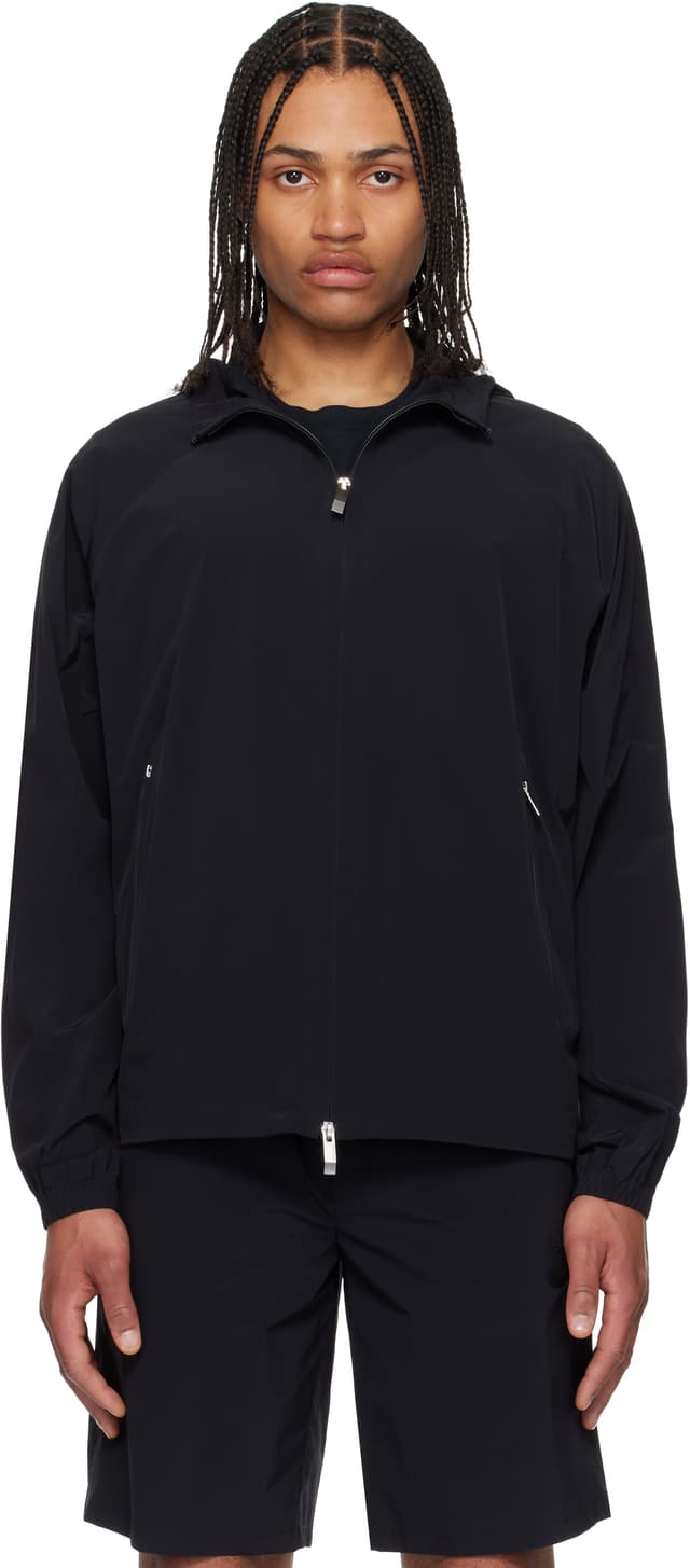 Black Chalvine Hooded Jacket