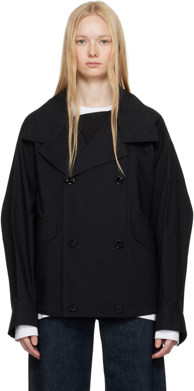 Black Double Flap Light Jacket