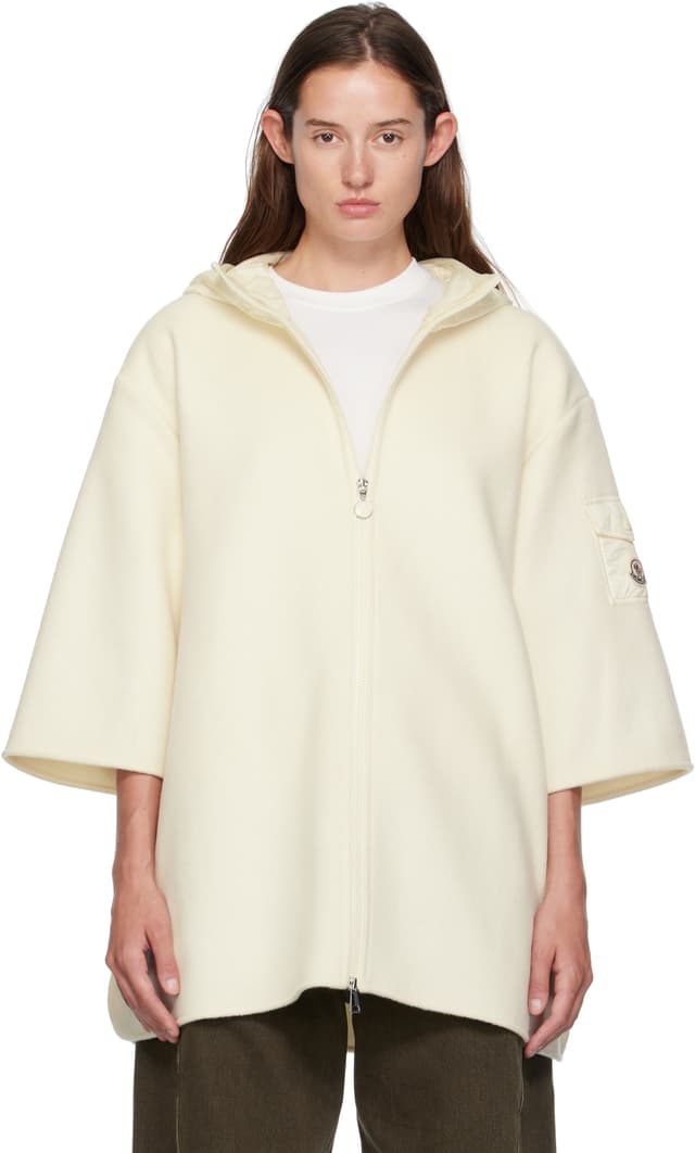 Beige Wool Cape Jacket