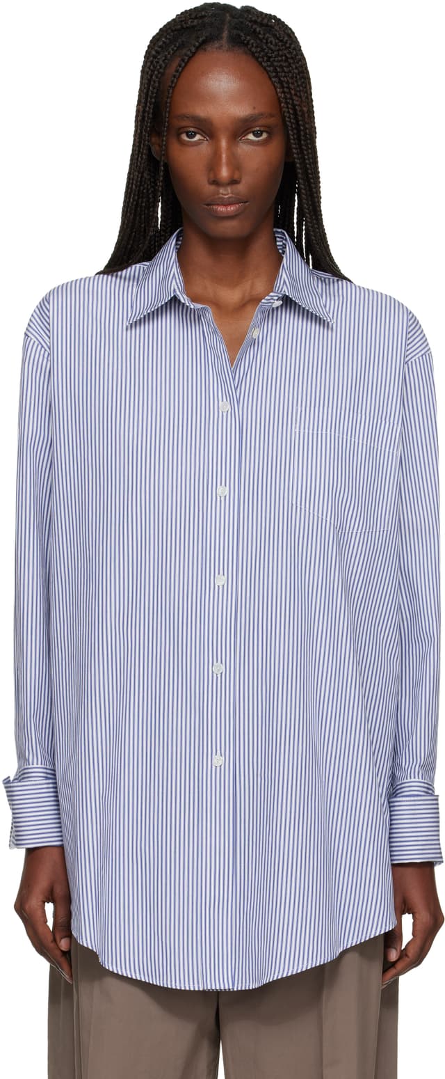 White & Blue Ment Shirt