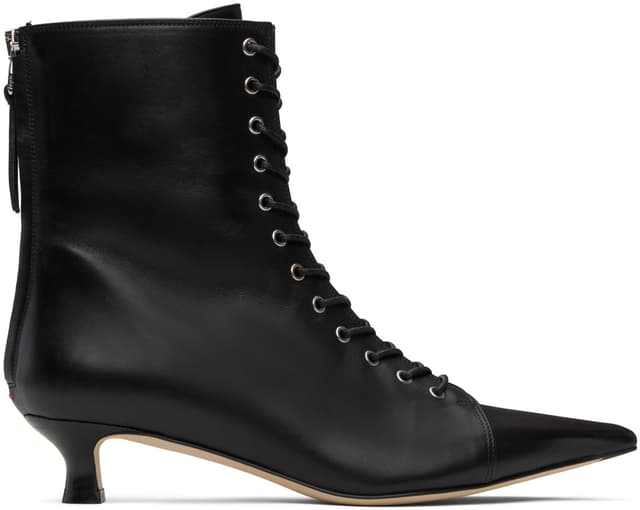 Black Trixi Calf Leather Boots
