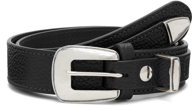 Black Minimal Western Belt
