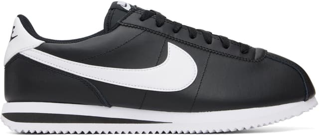 Black Cortez Leather Sneakers