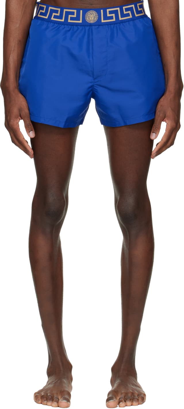 Blue Greca Swim Shorts