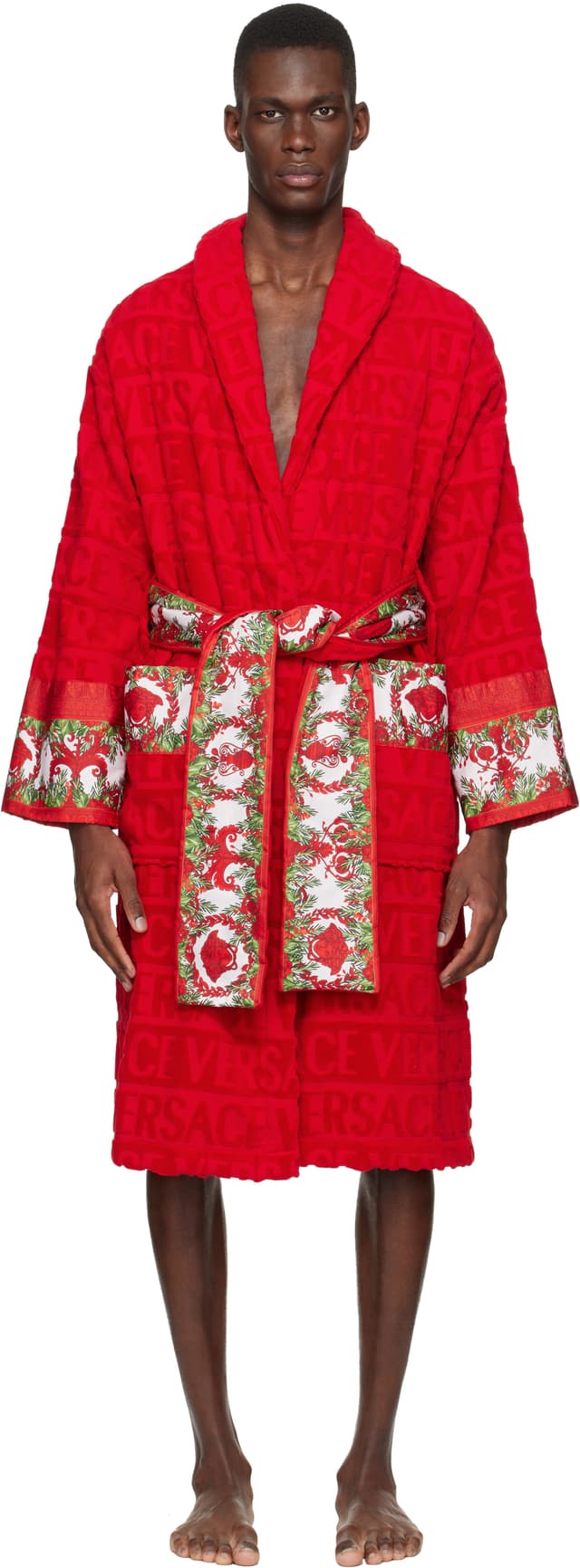 Red 'I Love Baroque' Bathrobe
