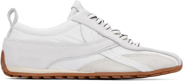 White Tb.304 Nylon Leather Sneakers