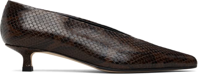 Brown Clara Pointed-Toe Heels