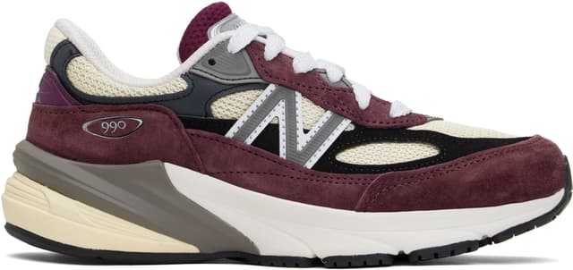 Burgundy & Beige 'Made in USA' 990v6 Sneakers