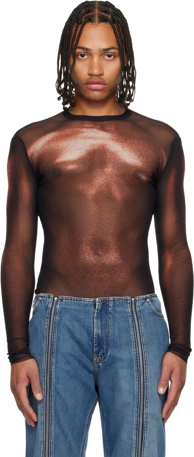 Black 'The Bronze Body Dust' Top