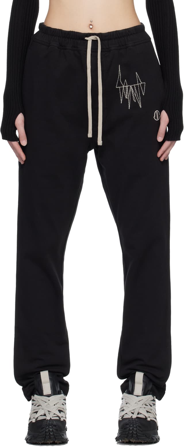Moncler + Rick Owens Black Jogger Sweatpants