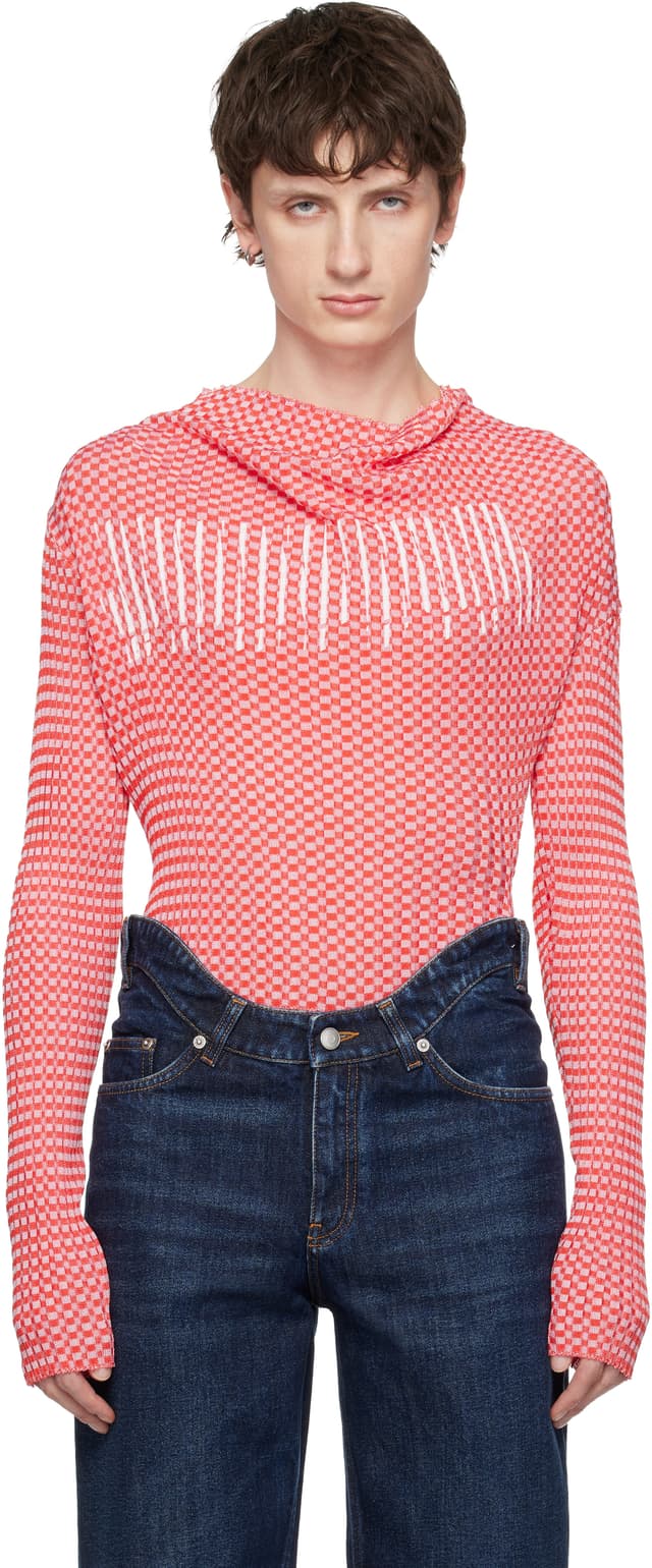Red 'The Gingham' Turtleneck